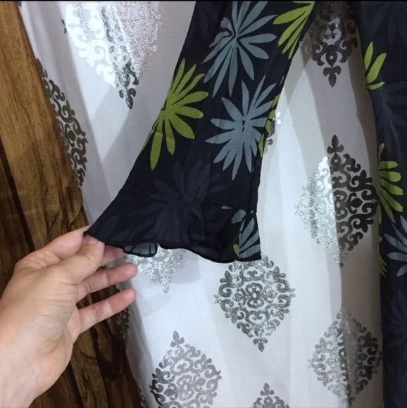 VTG The Limited Y2K 100% Silk Floral MIDI Dress - Picture 3 of 6